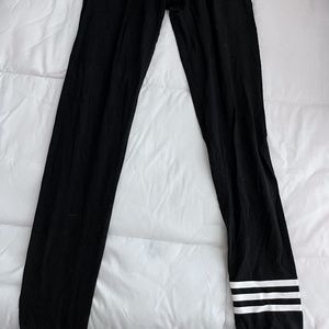 Adidas Leggings With 3 Stripe Detail, Size S